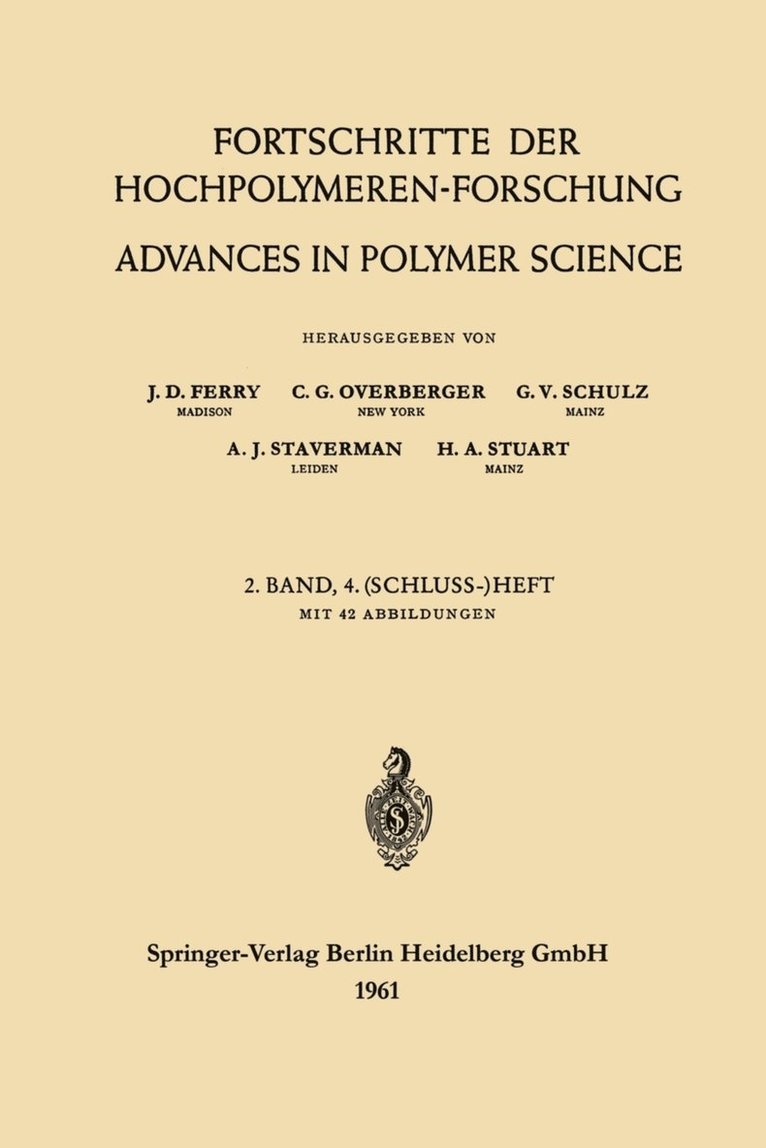 Advances in Polymer Science  / Fortschritte der Hochpolymeren-Forschung 1