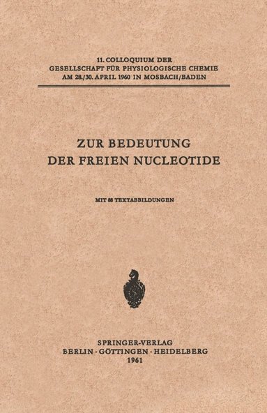 bokomslag Zur Bedeutung der Freien Nucleotide
