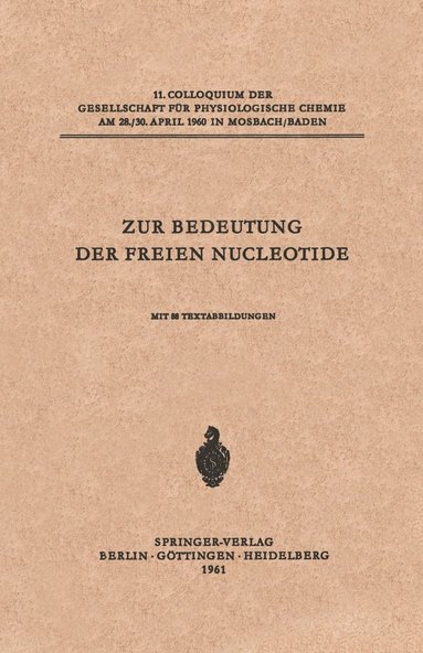 bokomslag Zur Bedeutung der Freien Nucleotide