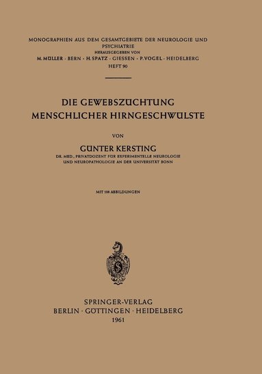 bokomslag Die Gewebszüchtung Menschlicher Hirngeschwülste