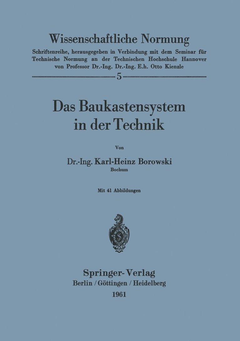 Das Baukastensystem in der Technik 1