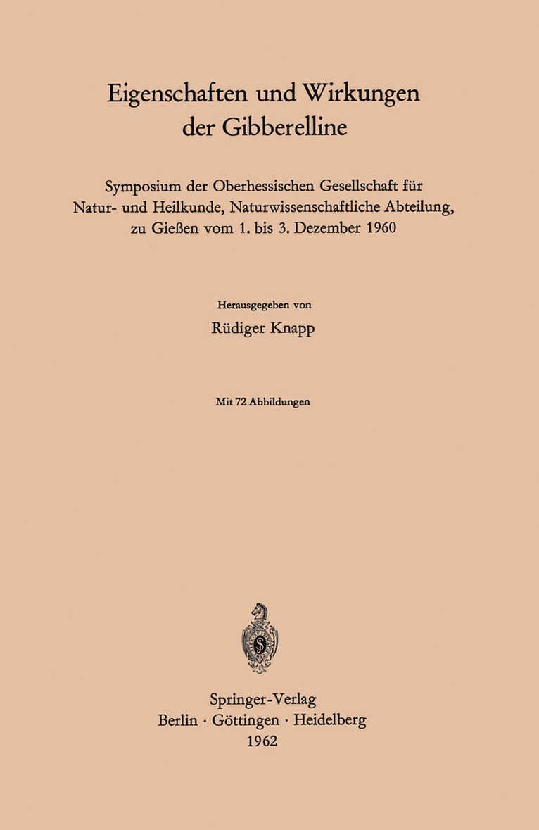 Rüdiger Knapp, Rudiger Knapp - Eigenschaften und Wirkungen der Gibberelline, Häftad