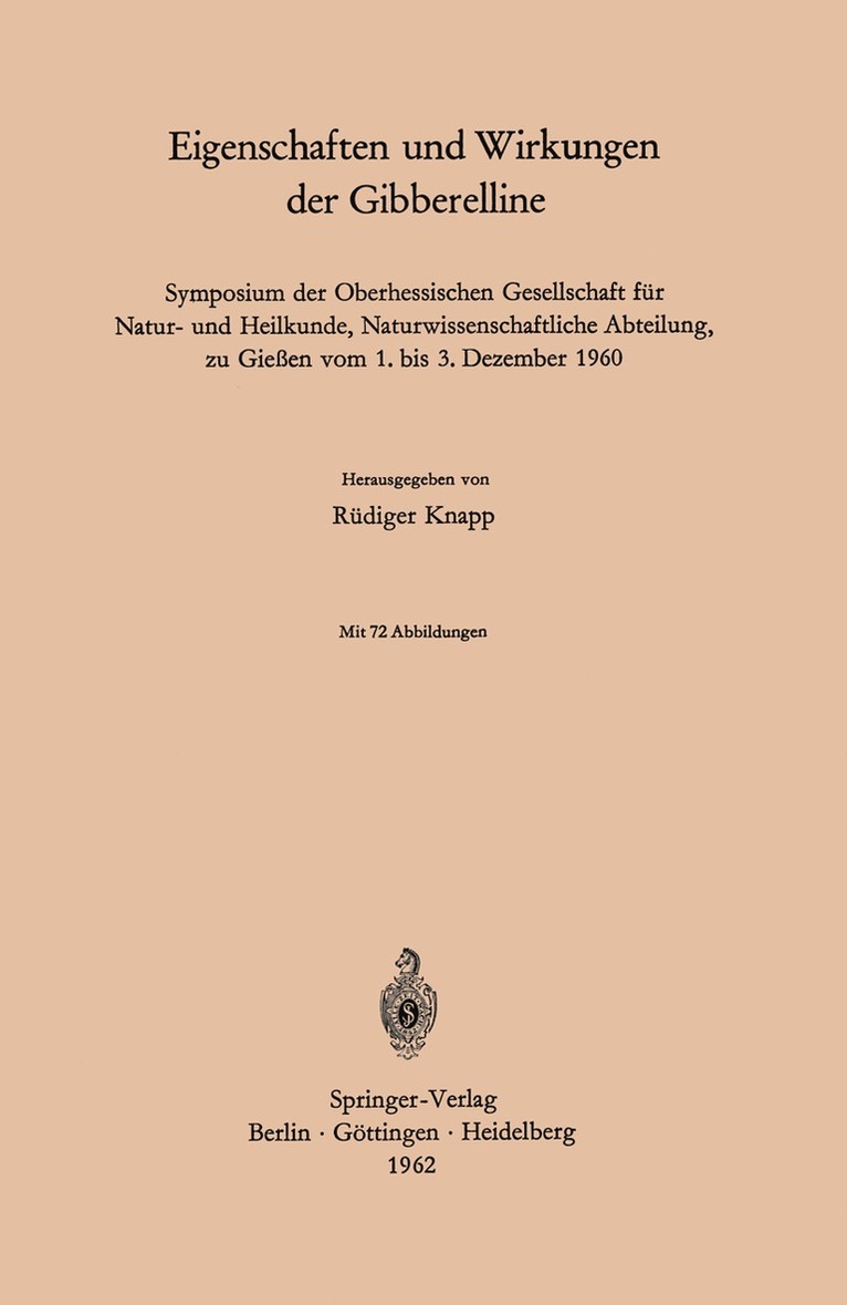 Eigenschaften und Wirkungen der Gibberelline 1