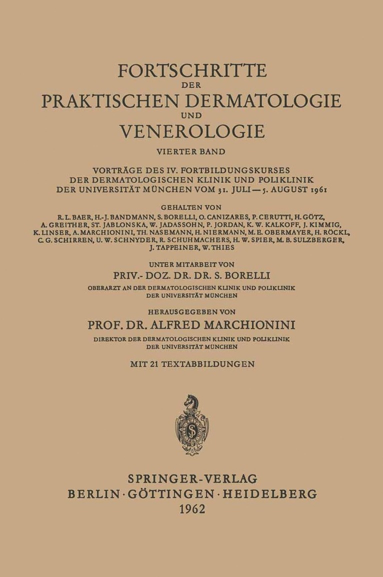 Fortschritte der Praktischen Dermatologie und Venerologie