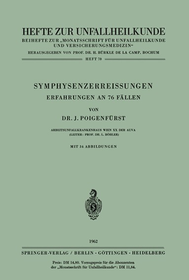 J. Poigenfürst - Symphysenzerreissungen, Häftad