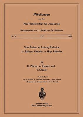 bokomslag Time Pattern of Ionizing Radiation in Balloon Altitudes in High Latitudes