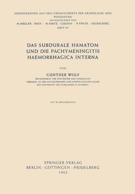 bokomslag Das Subdurale Hmatom und die Pachymeningitis Haemorrhagica Interna