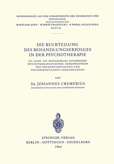 bokomslag Die Beurteilung des Behandlungserfolges in der Psychotherapie