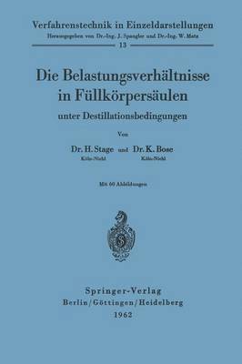 Die Belastungsverhältnisse in Füllkörpersäulen unter Destillationsbedingungen