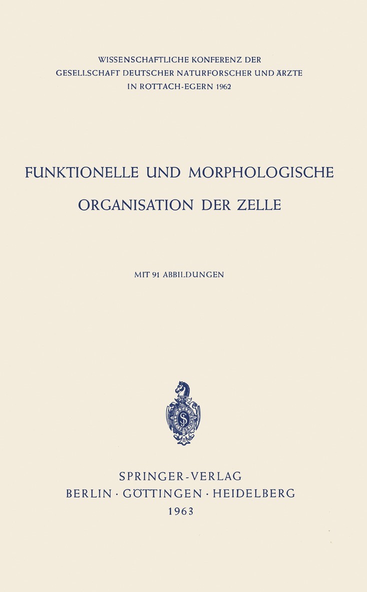 P. Karlson - Funktionelle und Morphologische Organisation der Zelle, Häftad