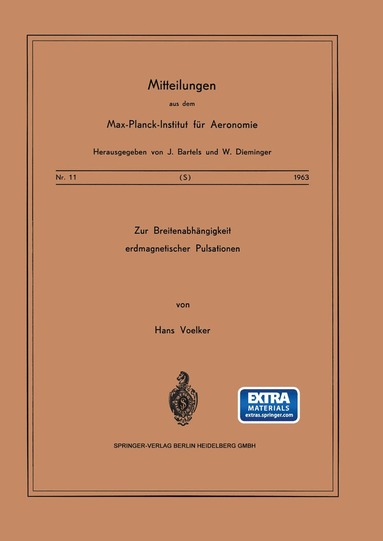 H. Voelker - Zur Breitenabhängigkeit erdmagnetischer Pulsationen, Häftad