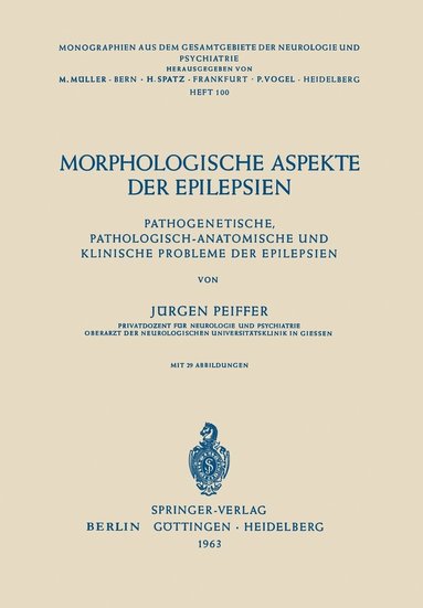 bokomslag Morphologische Aspekte der Epilepsien