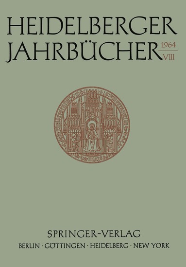 Fritz Ernst - Heidelberger Jahrbücher, Häftad