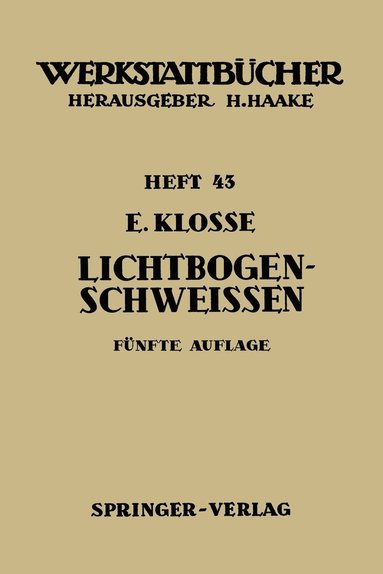 bokomslag Das Lichtbogenschweißen