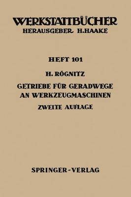 bokomslag Getriebe fr Geradwege an Werkzeugmaschinen