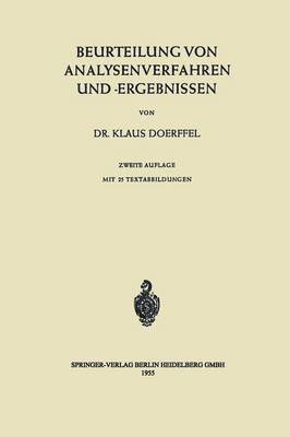 bokomslag Beurteilung von Analysenverfahren und -Ergebnissen