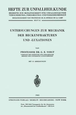 Untersuchungen zur Mechanik der Beckenfrakturen und -Luxationen 1