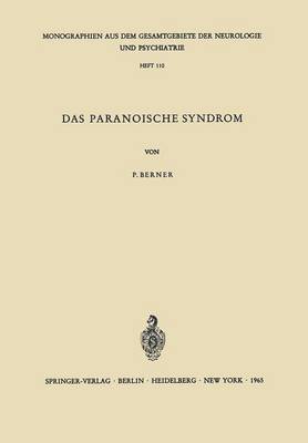 bokomslag Das Paranoische Syndrom
