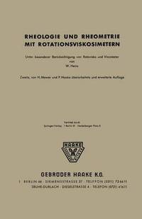 bokomslag Rheologie und Rheometrie mit Rotationsviskosimetern