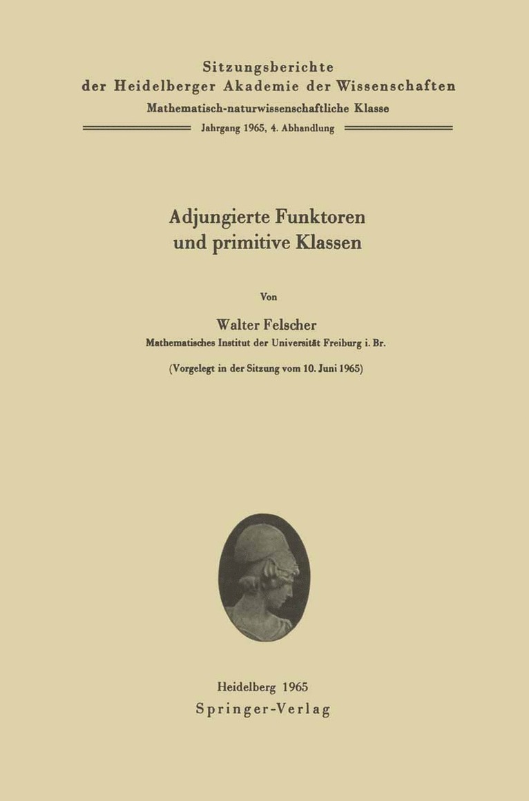 Adjungierte Funktoren und primitive Klassen 1