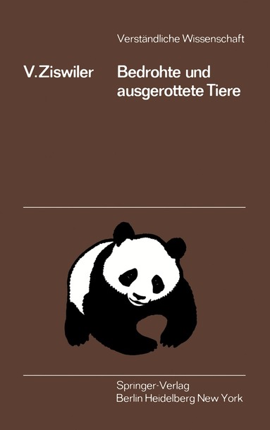 Vinzenz Ziswiler - Bedrohte und Ausgerottete Tiere, Häftad