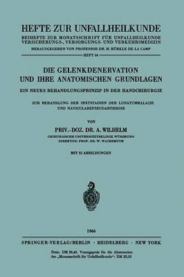 bokomslag Die Gelenkdenervation und Ihre Anatomischen Grundlagen