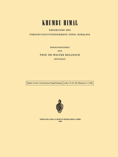 bokomslag Khumbu Himal - Ergebnisse des Forschungsunternehmens Nepal Himalaya