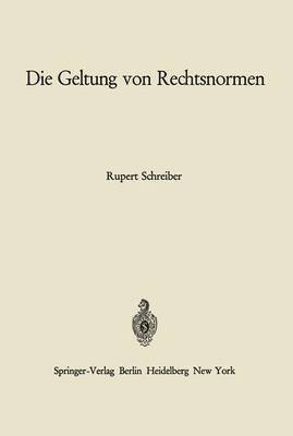 bokomslag Die Geltung von Rechtsnormen