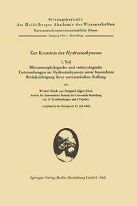 bokomslag Zur Kenntnis der Hydrostachyaceae