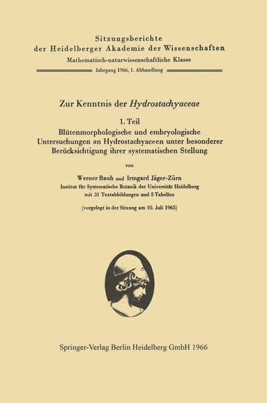 bokomslag Zur Kenntnis der Hydrostachyaceae