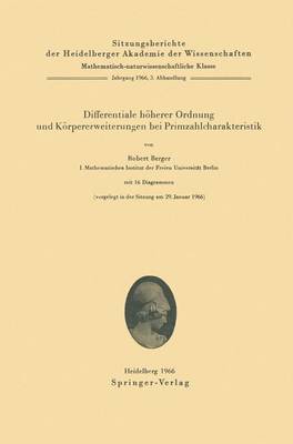 bokomslag Differentiale hherer Ordnung und Krpererweiterungen bei Primzahlcharakteristik