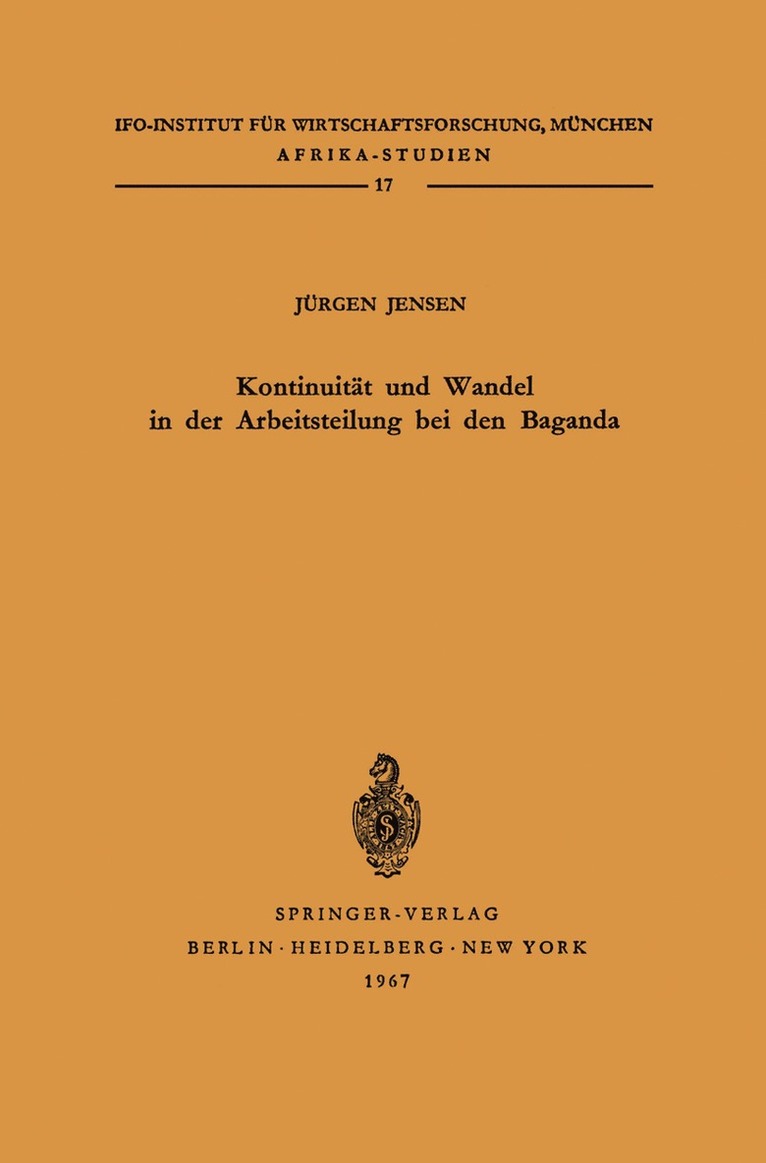 Kontinuitt und Wandel in der Arbeitsteilung bei den Baganda 1