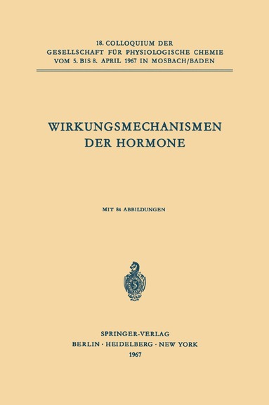 bokomslag Wirkungsmechanismen der Hormone