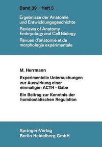 bokomslag Experimentelle Untersuchungen zur Auswirkung einer einmaligen ACTH-Gabe