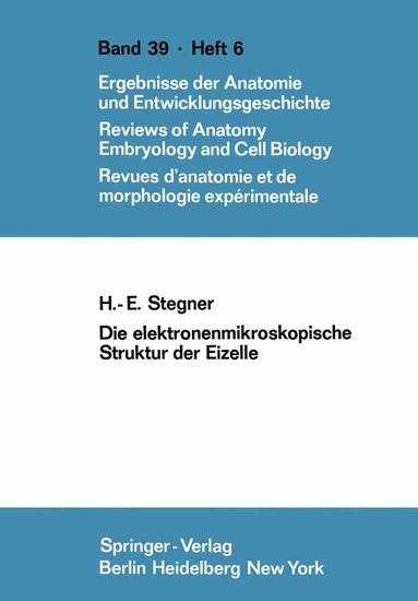 bokomslag Die elektronenmikroskopische Struktur der Eizelle