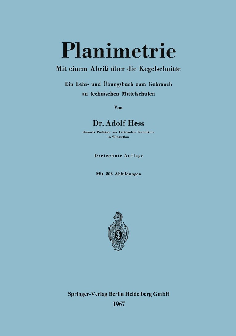 Adolf Hess - Planimetrie, Häftad