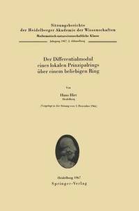 bokomslag Der Differentialmodul eines lokalen Prinzipalrings ber einem beliebigen Ring