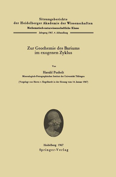bokomslag Zur Geochemie des Bariums im exogenen Zyklus
