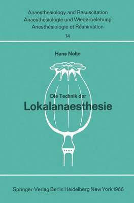 bokomslag Die Technik der Lokalanaesthesie