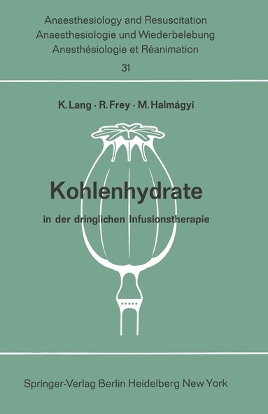 Konrad Lang, R. Frey, M. Halmagyi - Kohlenhydrate in der dringlichen Infusionstherapie, Häftad