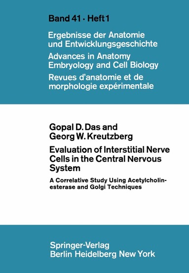 G.D. Das, G.W. Kreutzberg - Evaluation of Interstitial Nerve Cells in the Central Nervous System, Häftad