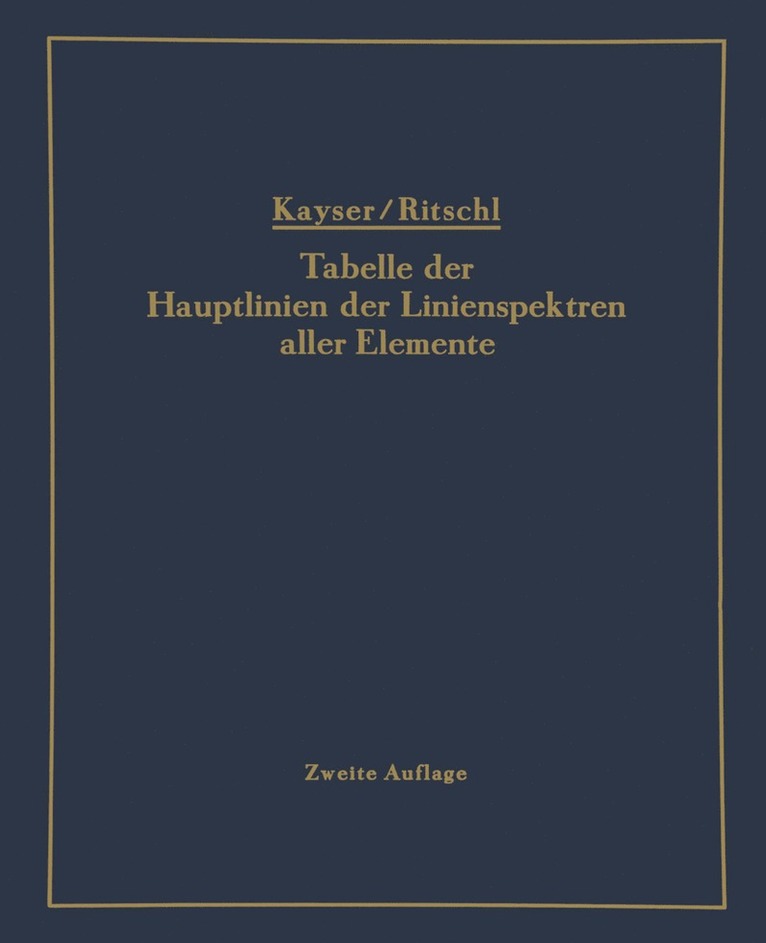 Tabelle der Hauptlinien der Linienspektren aller Elemente nach Wellenlnge geordnet 1