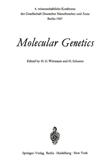 bokomslag Molecular Genetics