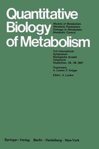 bokomslag Quantitative Biology of Metabolism