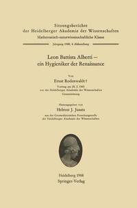 bokomslag Leon Battista Alberti  ein Hygieniker der Renaissance