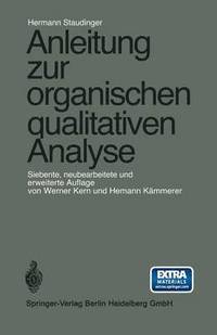 bokomslag Anleitung zur organischen qualitativen Analyse
