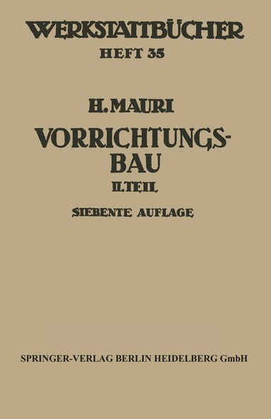 bokomslag Der Vorrichtungsbau