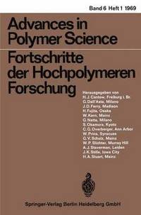 bokomslag Advances in Polymer Science/Fortschritte der Hochpolymeren-Forschung