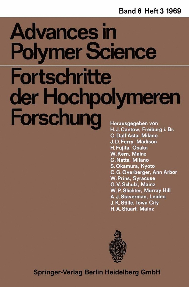 Fortschritte der Hochpolymeren-Forschung 1