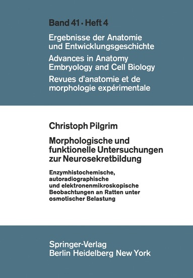 bokomslag Morphologische und funktionelle Untersuchungen zur Neurosekretbildung